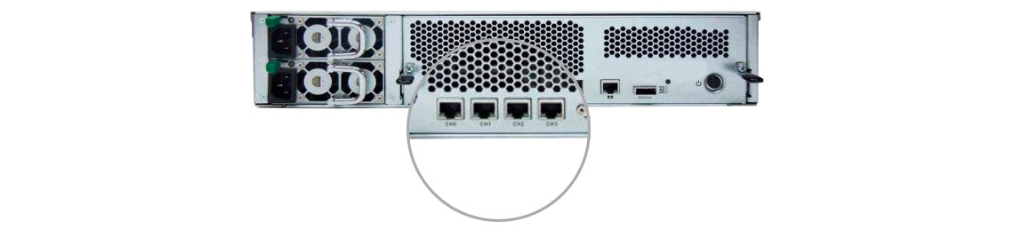 Servidor com 4 portas LAN para link aggregation